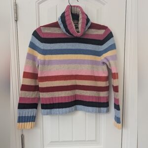 Y2K Rainbow Lambswool Turtleneck XS